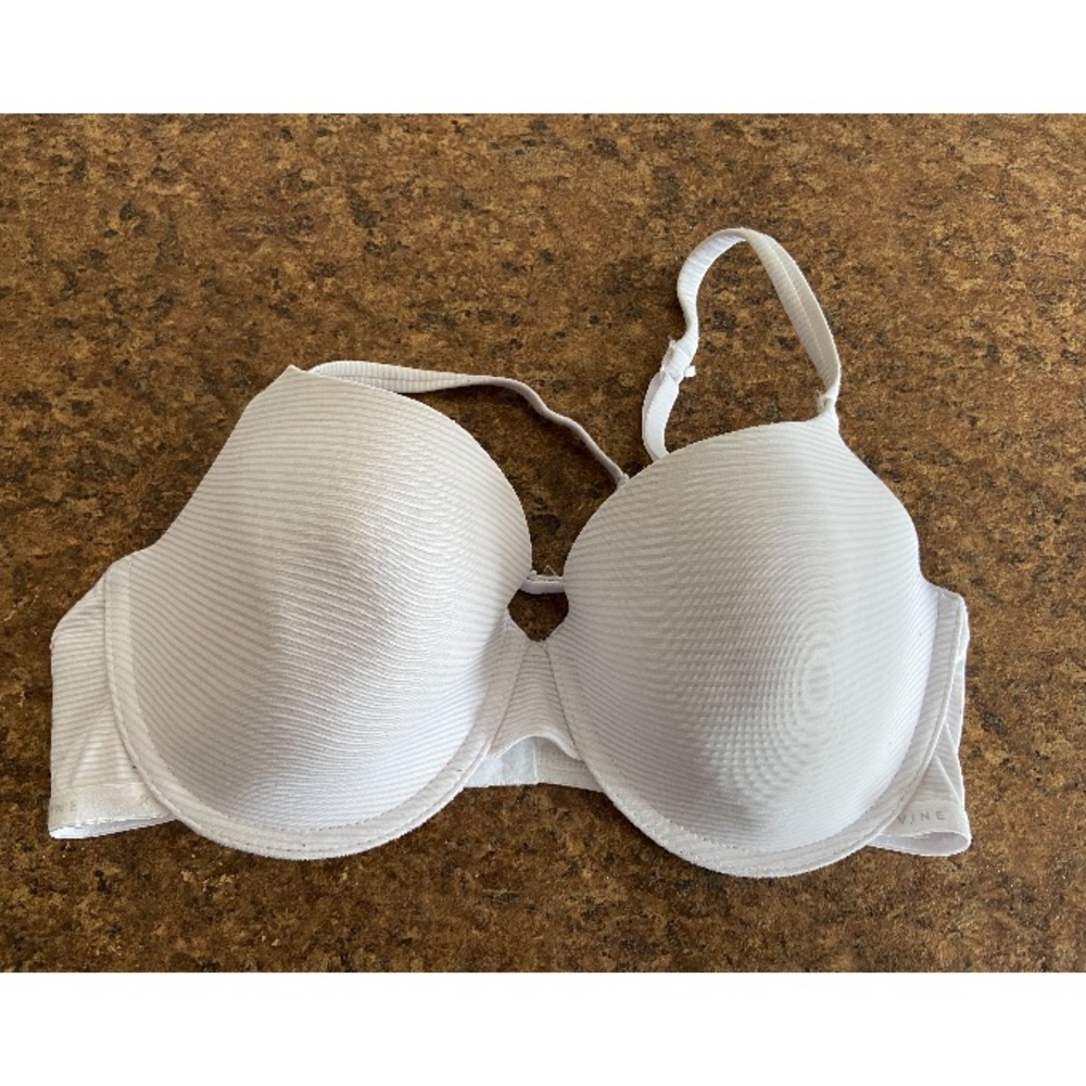 Rose+Vine white and light gray bra